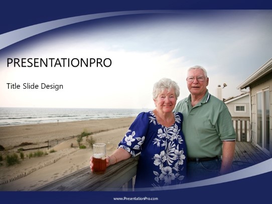 Retired Couple PowerPoint Template title slide design