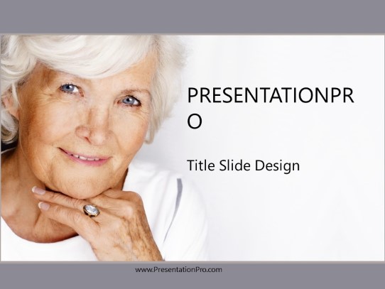 Silver Smiles PowerPoint Template title slide design
