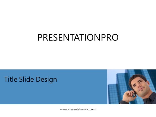 Sky Phone PowerPoint Template title slide design