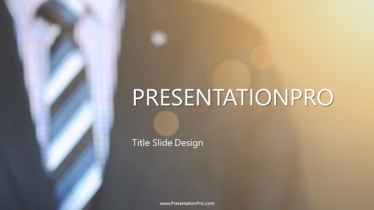 Suit n Tie Widescreen PowerPoint Template title slide design
