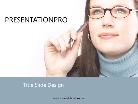 Thinking PowerPoint Template title slide design