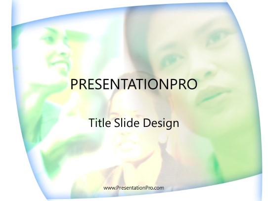 Women PowerPoint Template title slide design