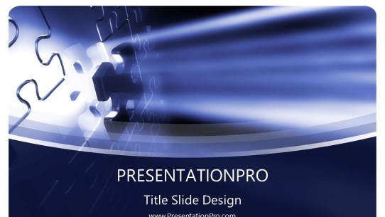 Last Piece Widescreen PowerPoint Template title slide design
