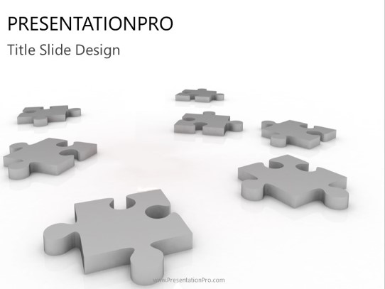 Scattered Pieces PowerPoint Template title slide design