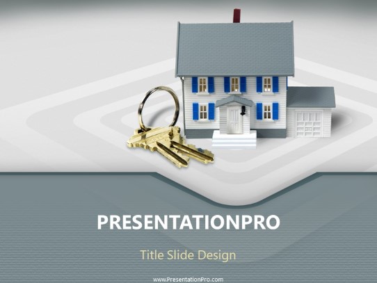 Keys And House PowerPoint Template title slide design