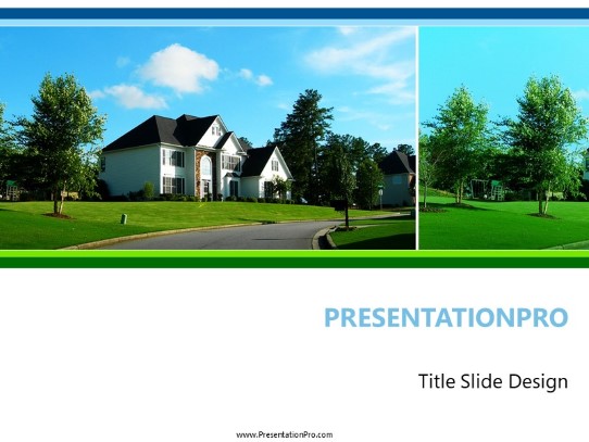 Residential House PowerPoint Template title slide design