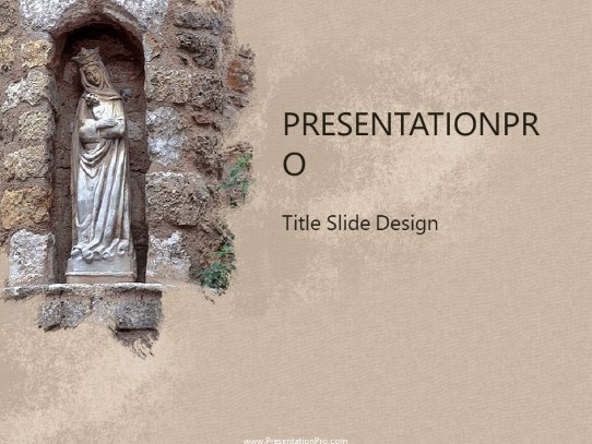 Biblical Statue PowerPoint Template title slide design