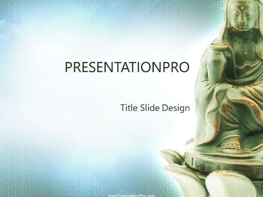 Buddha PowerPoint Template title slide design