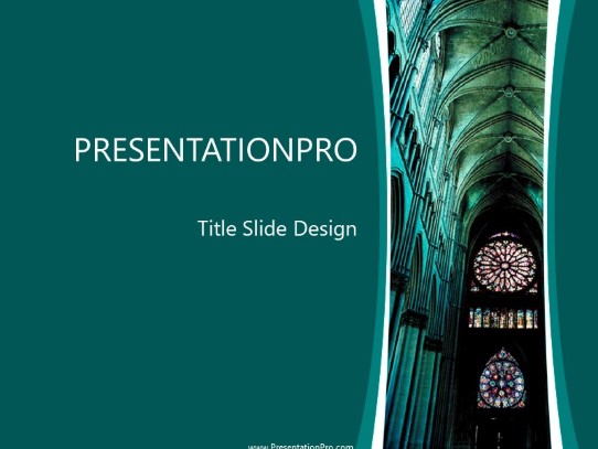 Cathedral 01 PowerPoint Template title slide design