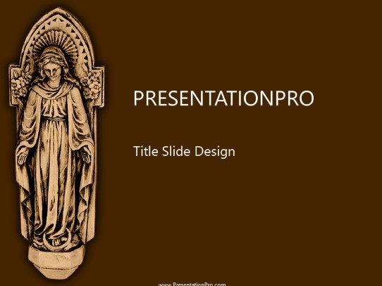 Virgin Mary PowerPoint Template title slide design
