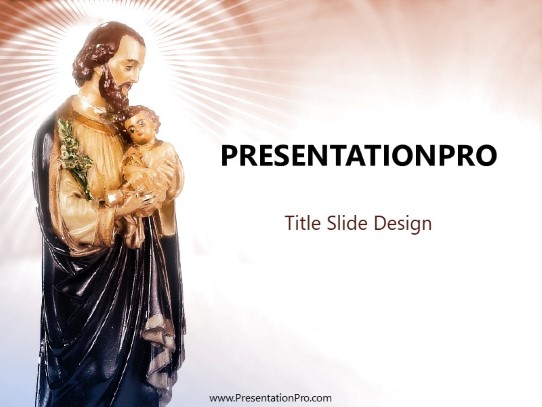 Religious Statue 16 PowerPoint Template title slide design