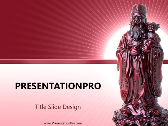 Religious Statue 4 PowerPoint Template title slide design