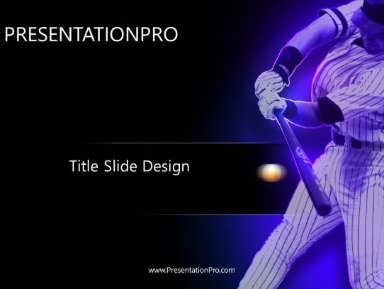 Batterup PowerPoint Template title slide design