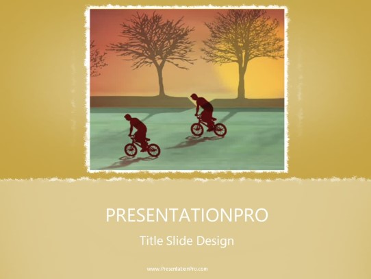 Biking 0874 PowerPoint Template title slide design
