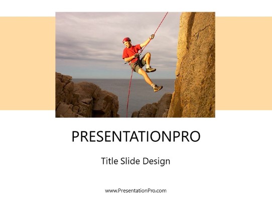 Climbing PowerPoint Template title slide design