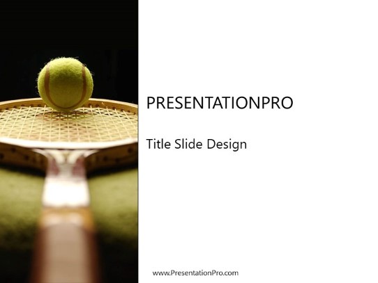 Dramatic Raquet PowerPoint Template title slide design