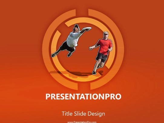 Frisbee Dive PowerPoint Template title slide design