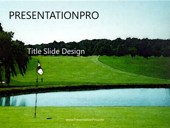 Golf PowerPoint Template title slide design