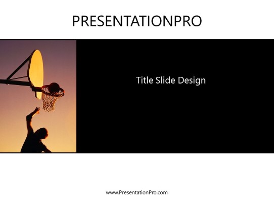 Hoops PowerPoint Template title slide design
