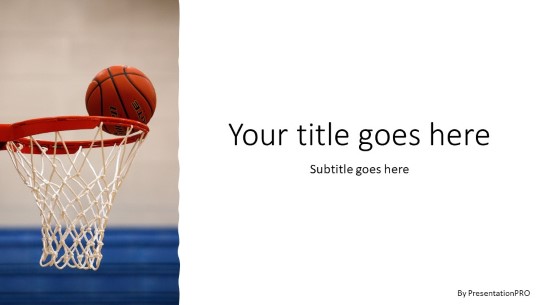 Nice Basket Widescreen PowerPoint Template title slide design