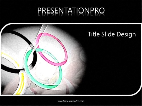 Olympic Rings PowerPoint Template title slide design