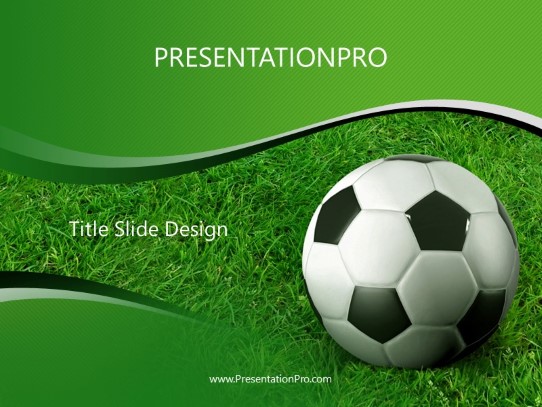 Soccer Grass PowerPoint Template title slide design