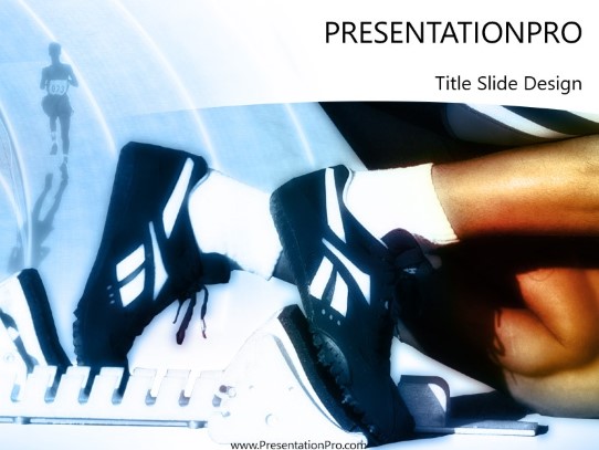 Starting Line PowerPoint Template title slide design