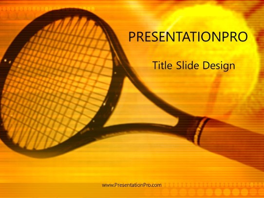 Tennis PowerPoint Template title slide design