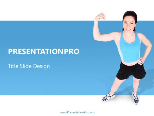 Workout Girl02 PowerPoint Template title slide design