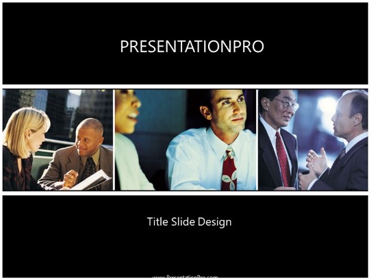 Discussions PowerPoint Template title slide design