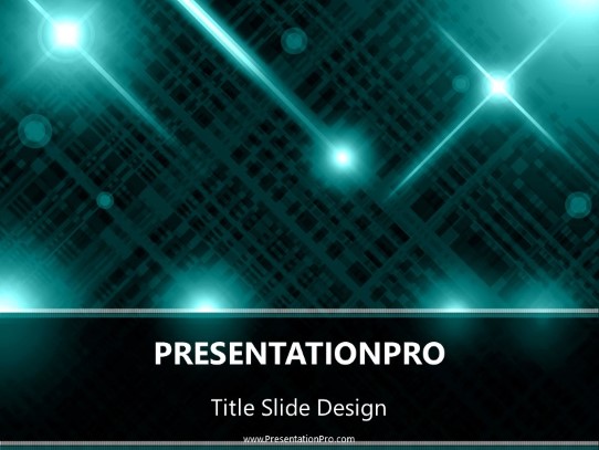 Circuitry Info Teal PowerPoint Template title slide design