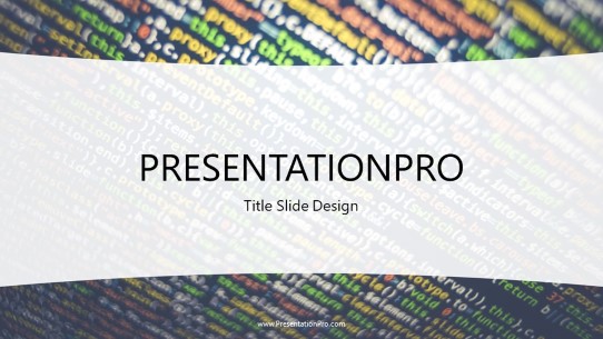 Code Widescreen PowerPoint Template title slide design