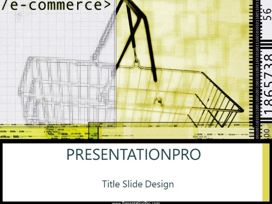 Ecommerce01 Yellow PowerPoint Template title slide design