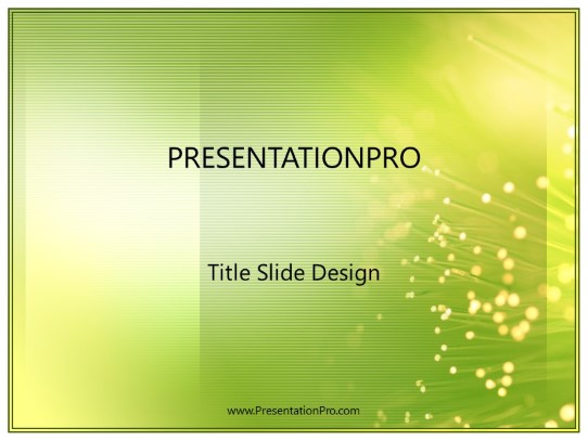 Fiber Optics PowerPoint Template title slide design