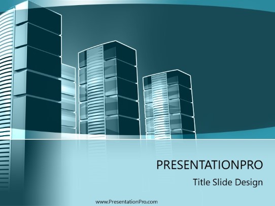 Four Servers PowerPoint Template title slide design