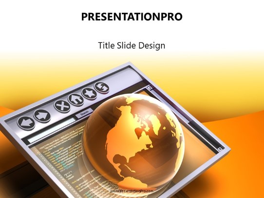 Global Browsing PowerPoint Template title slide design