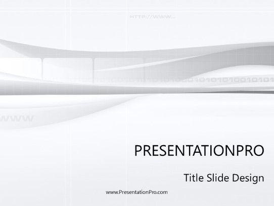 Internet Abstract Gray PowerPoint Template title slide design