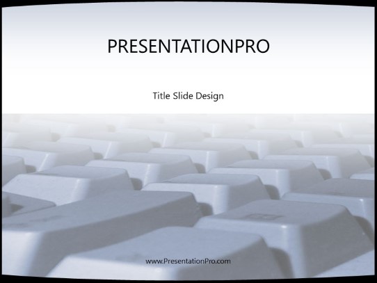 Keyboard PowerPoint Template title slide design