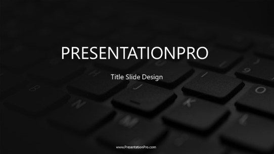 Keyboard Dark Widescreen PowerPoint Template title slide design