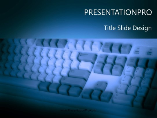 Keys Green PowerPoint Template title slide design