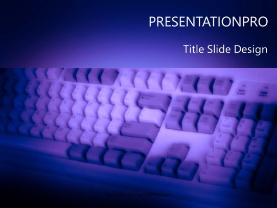 Keys Purple PowerPoint Template title slide design