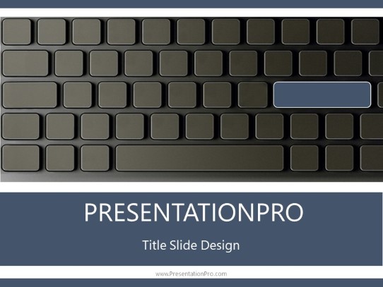 Laptop Keyboard PowerPoint Template title slide design