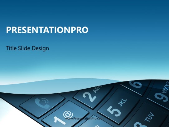 Mobile Cell Phone PowerPoint Template title slide design