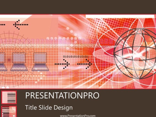 Online05 Red PowerPoint Template title slide design