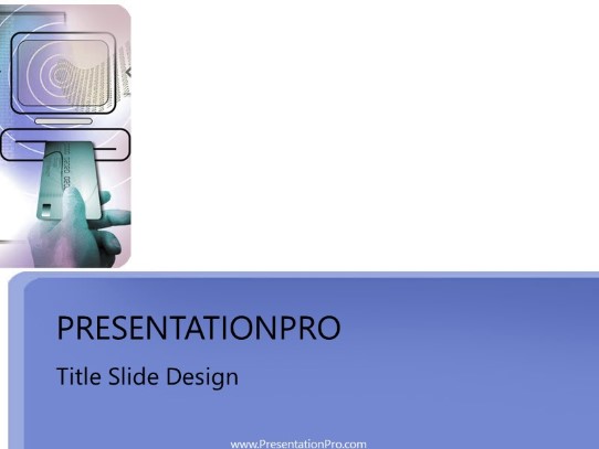 Online06 Blue PowerPoint Template title slide design