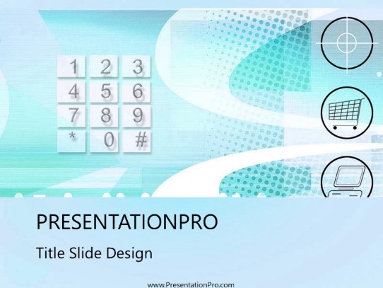 Online07 Teal PowerPoint Template title slide design