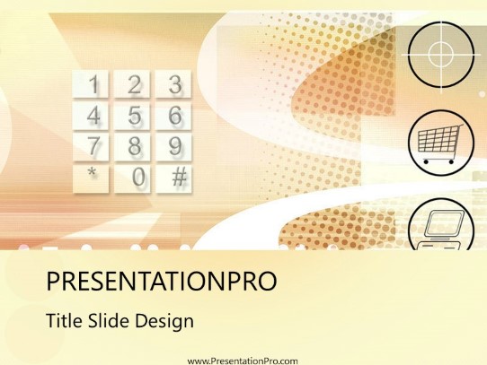 Online07 Yellow PowerPoint Template title slide design