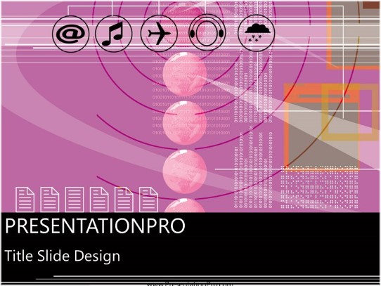 Online16 PowerPoint Template title slide design