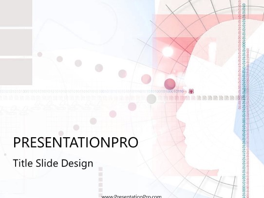 Online19 Red PowerPoint Template title slide design