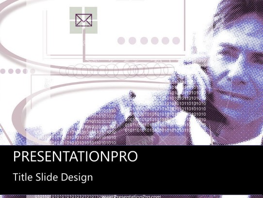 Online20 Purple PowerPoint Template title slide design
